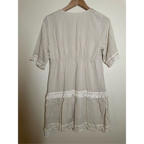 Cupshe Boho Dress or Swim Coverup With Tassels Size XS New - Picture 3 of 3